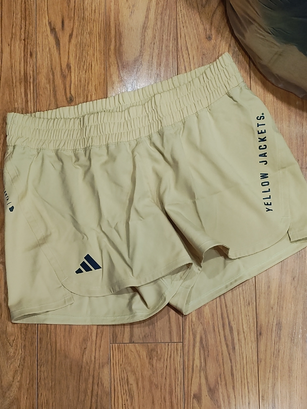 adidas Women's Tan Athletic Shorts with Elastic Waistband